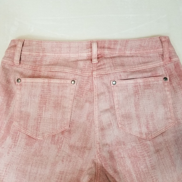 Creation L Rose Print Skinny Pants Jeans - Size 6 - Picture 5 of 6